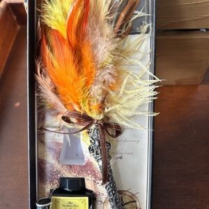 Elegant Feather Pen Set with nibs and ink- journaling- letters- spells- new